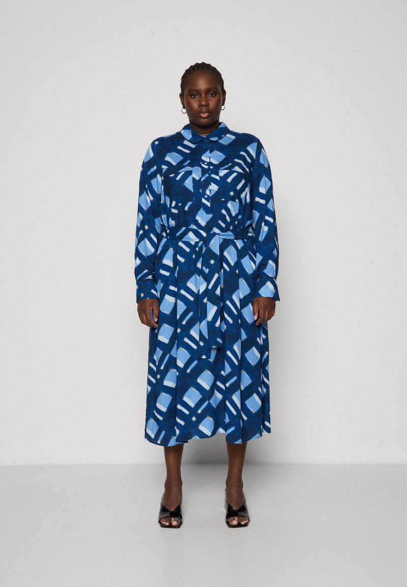 Persona by Marina Rinaldi MOGOL - Shirt dress - blu marino