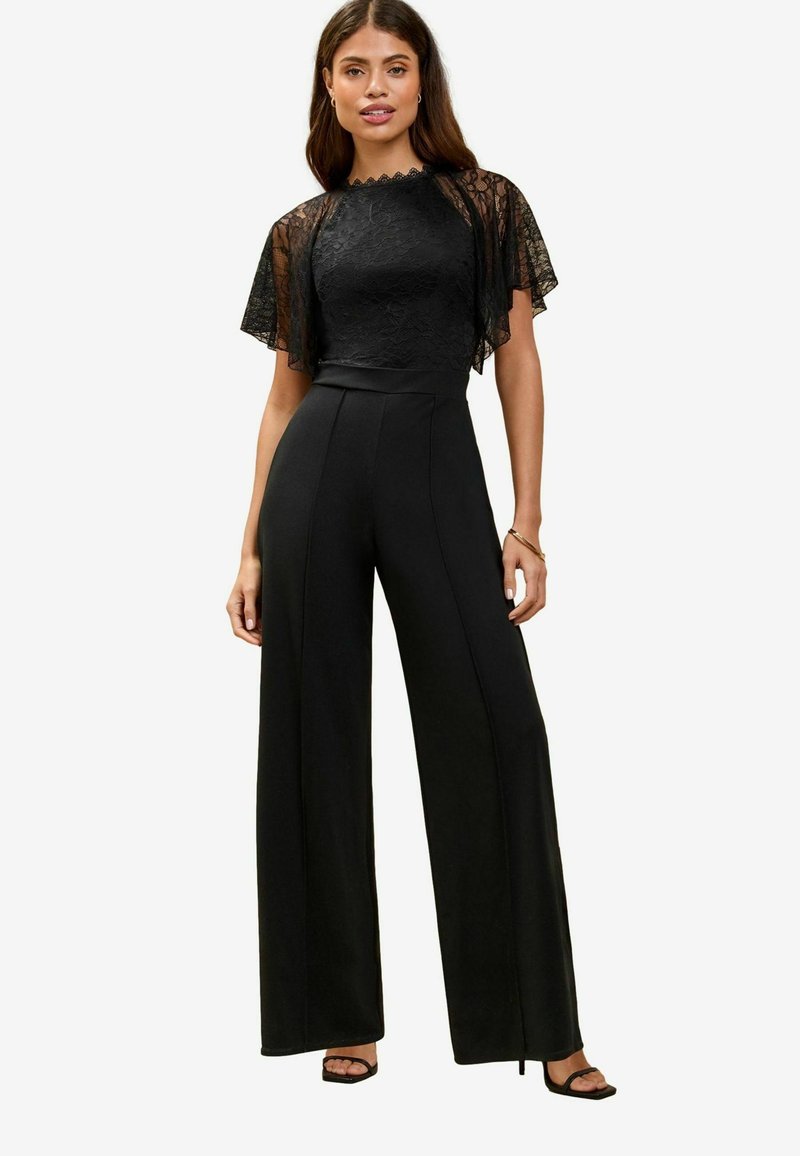Lipsy PETITE FIT - SHORT SLEEVE   - Kezeslábas - black