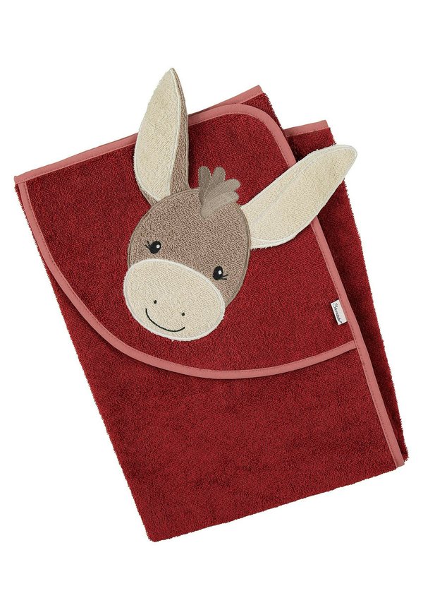 MOTIV-KAPUZENBADETUCH EMMILY – Badetuch – dunkelrot