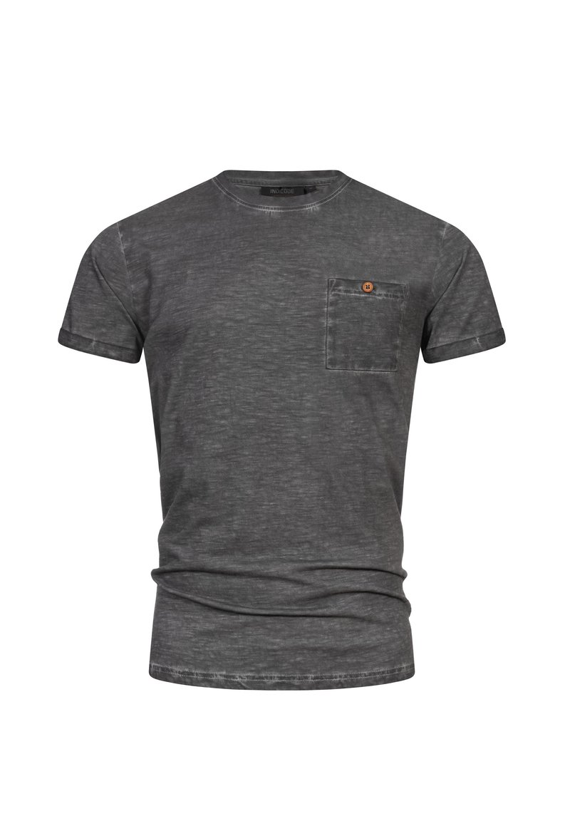 INDICODE JEANS KILMON - T-Shirt basic - dk grey/dunkelgrau - Zalando