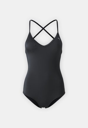 SWIM WOMEN V-NECK CROSSBACK SWIMSUIT - Swimsuit - black