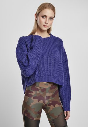 WIDE OVERSIZE  - Strikkegenser - bluepurple