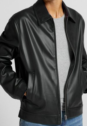 Faux leather jacket - black