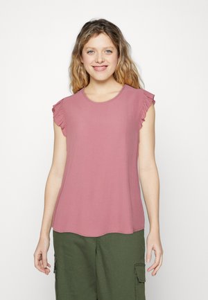 ONLY ONLKAJSA FRILL - Μπλουζάκι με στάμπα - nostalgia rose