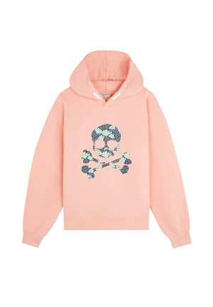 TROPICAL SKULL - Sweat à capuche - coral