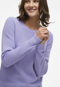 VILA VIDALO O-NECK - Stickad tröja - violet tulip