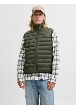 JJEBRADLEY LIGHT BODYWARMER COLLAR NOOS - Strukirani kaput - rosin