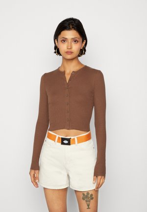 THE ORGANIC CARDI - Chaqueta de punto - brown