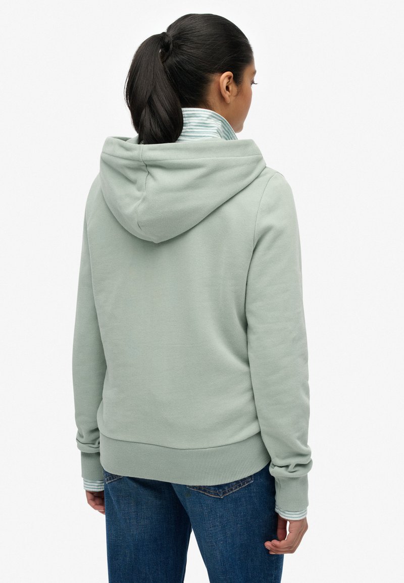 Superdry Rainbow Stripe Logo Hoodie W2012088A Grey Green Taille 8, Bleu