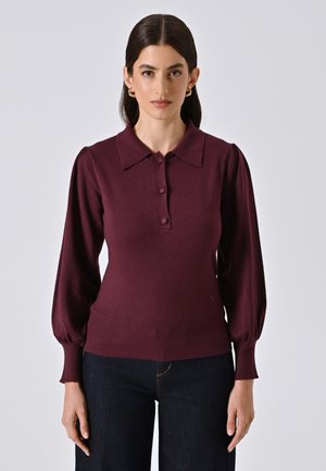 CON BOTTONI RICOPERTI - Pullover - red