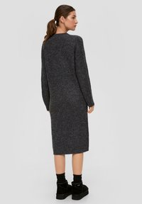 QS Gebreide jurk - dunkelgrau