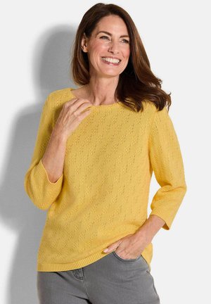 MIT 3/4-ÄRMELN - Strickpullover - honey
