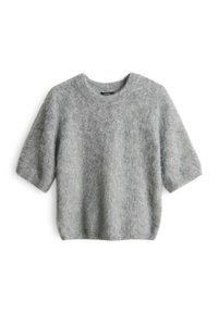 REGULAR FIT BRUSHED TEXTURE - Strickpullover - easy grey