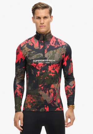 HALF ZIP - Long sleeved top - volcanic mountain orange