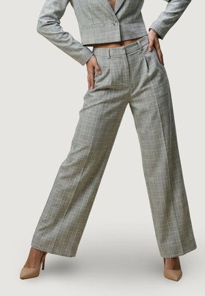I AM, PANTALONI CHECK 95109 - Pantalon classique - beige