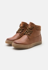 Friboo LEATHER - Botines con cordones - cognac
