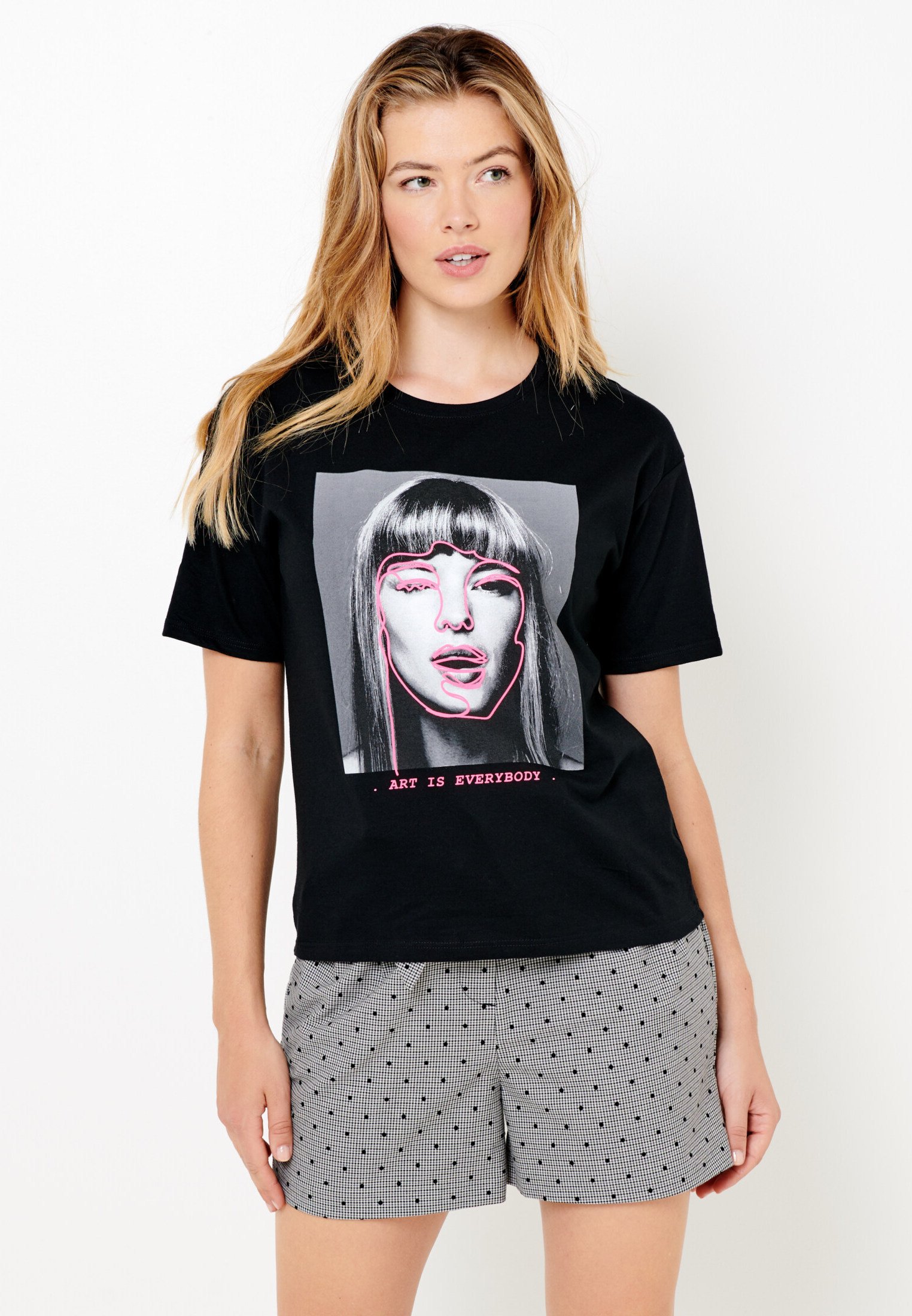 Camaieu T-shirt imprimé - noir - ZALANDO.FR