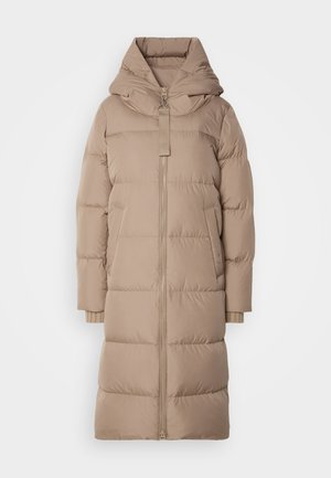 Marc O'Polo PUFFER COAT WITH HOOD SIDE SLITS WITH ZIPPER WELT POCKETS BACKPACK BELTS - Páperový kabát - soft mocca