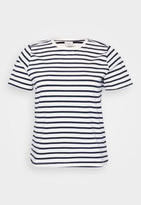CARNEW SOPH STRIPE TEE  - Camiseta estampada - cloud dancer/total eclipse