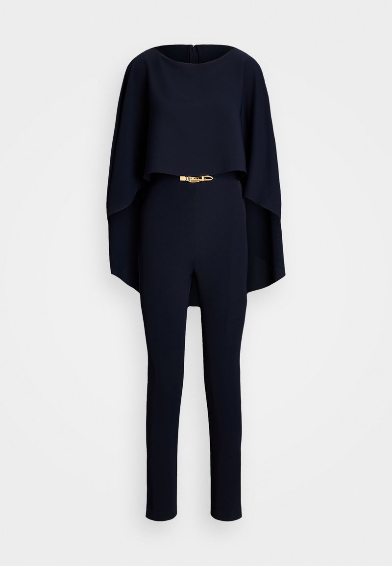Lauren Ralph Lauren BELTED CAPE GEORGETTE JUMPSUIT - Lühikeste varrukatega bodi - lighthouse navy