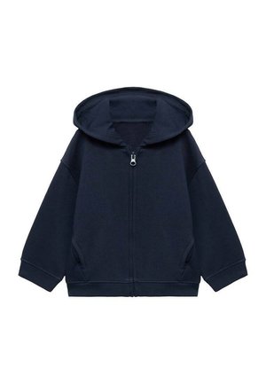 Športna jopa s kapuco na zadrgo - dark blue