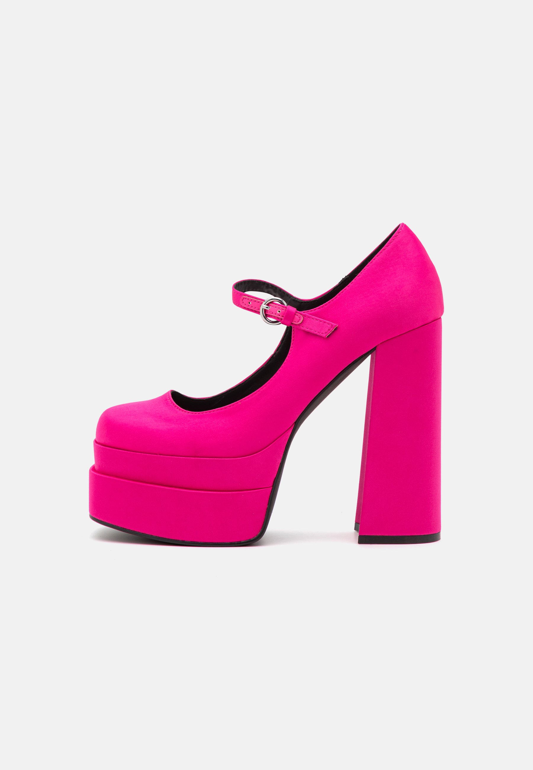 Fuchsia high heel shoes