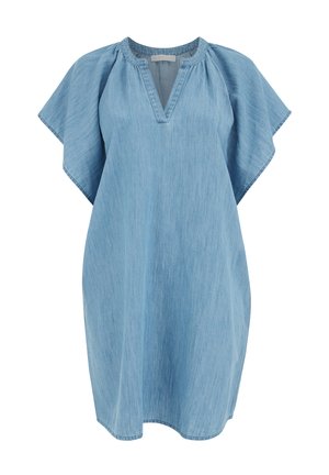 WE Fashion, BLUE RIDGE CURVE - Denimkjoler - light blue