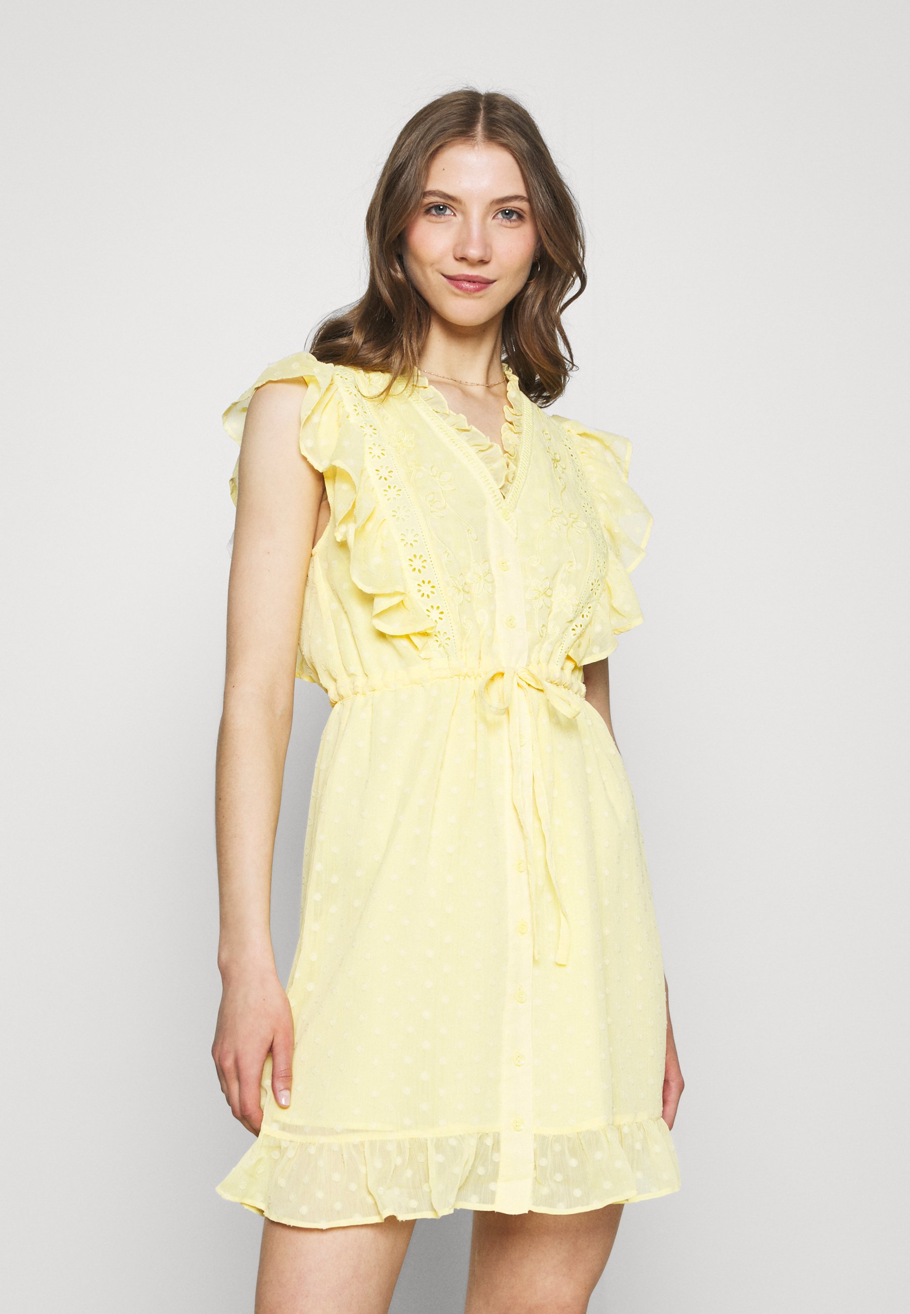 embroidery mini dress
