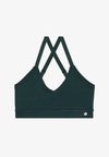 ESSENTIAL MEDIUM SUPPORT SPORTS BRA WITH ADJUSTABLE CROSS BACK - Sportski grudnjak sa srednje jakom potporom - dark green