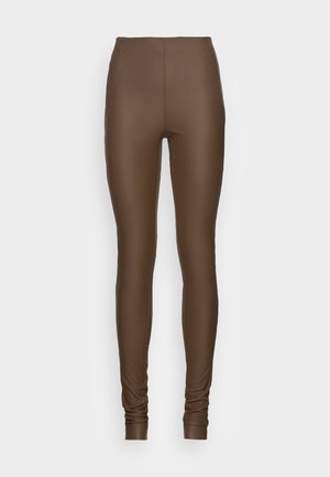 Object - Objbelle Mw Coated Leggings - Fossil