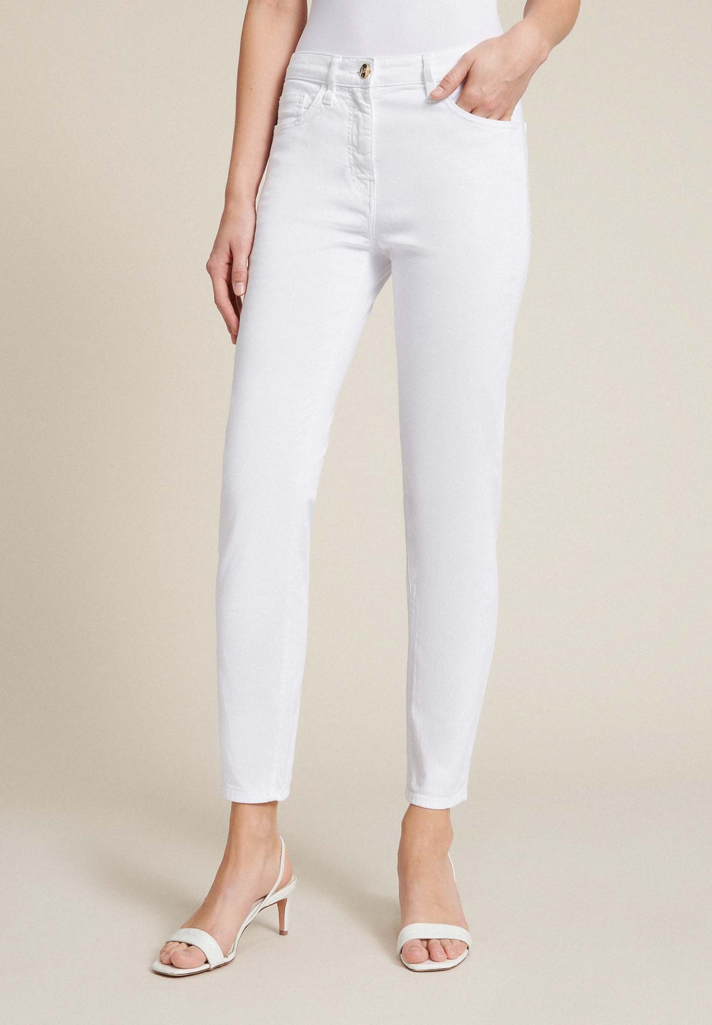 Luisa Spagnoli ANNUAL - Slim fit jeans - bianco/white - Zalando.ie