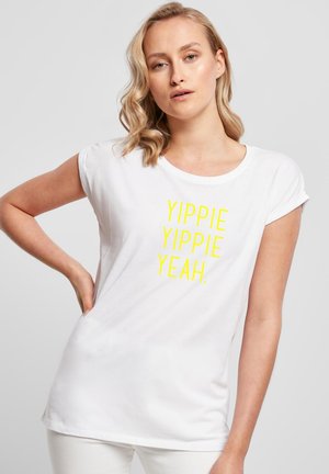 CLASSIC ROLL UP YYYEA - Print T-shirt - white