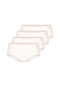Lichtbeige katoenen ondergoedset, met een naadloos ontwerp, een mid-rise vorm en een subtiele logo-detail op de tailleband. Vier stuks inbegrepen.