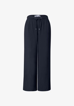 Street One, HIGH WAIST WIDE LEG HOSE IM LOOSE FIT - Pantalon classique - deep blue