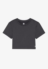 ESSENTIAL QUICK DRY  CROPPED SHORT SLEEVE T-SHIRT - Basic T-shirt - dark grey