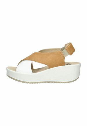 Plateausandalette - biscotto bianco