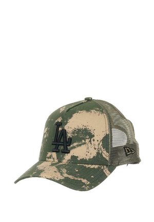 LOS ANGELES DODGERS A- FRAME ADJUSTABLE TRUCKER SPRAYCAMO RIPSTOP - Cap - oliv