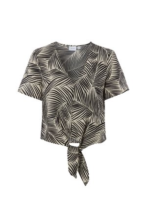 VILA, VILA BLUSE VILIMIA KEA - Blouse - beige schwarz