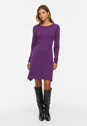 VILA, KNITTED DRESS VIHELLIE SHORT - Robe pull - imperial purple