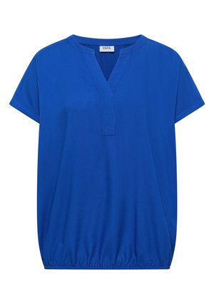 Cecil, KURZARM BLUSE MIT SPLIT NECK - Bluse - surf blue