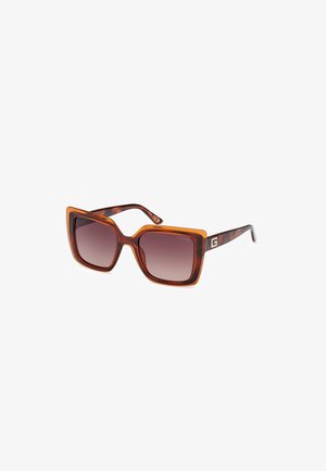 Guess INIETTATO - Ochelari de soare - marrone chiaro-marrone sfumato