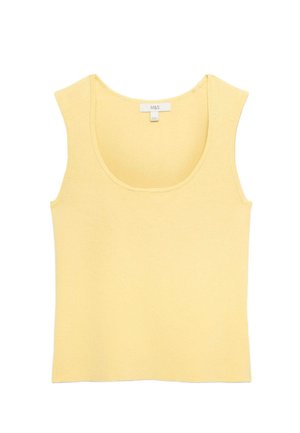 Marks & Spencer, SQUARE NECK SLIM FIT KNITTED VEST. - Top - citrus