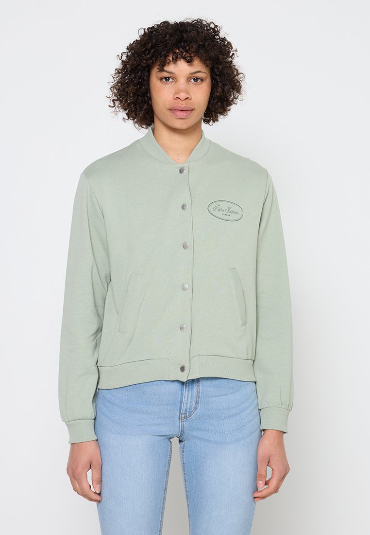 Pepe Jeans Sweater met rits groen