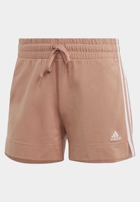 adidas Performance ESSENTIALS SLIM 3-STRIPES - Pantalón corto de deporte - clay strata/clear pink