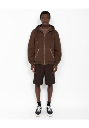 Schott WORKER CANVAS À CAPUCHE - Giacca di jeans - café