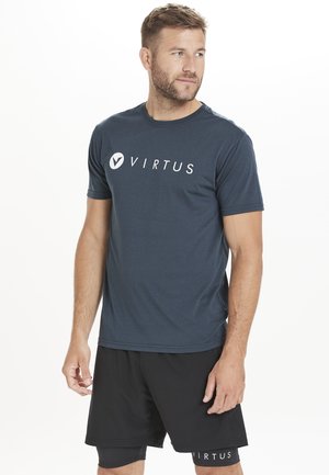 VIRTUS EDWARDO LOGO TEE - T-shirts print - dark sapphire
