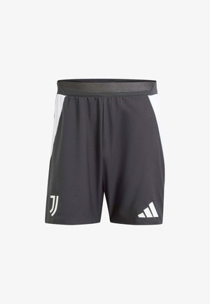 Shorts de football noirs avec des accents blancs, dotés d'une taille élastique et de détails de logo. Fabriqués dans un matériau léger et respirant.
