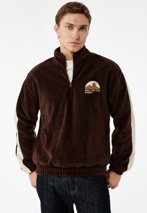 ZIPPERED POLAR - Fleece trui - brown
