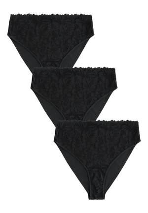 Next HIGH RISE LEG FIT - FRONT 3 PACK - Fecskék - black