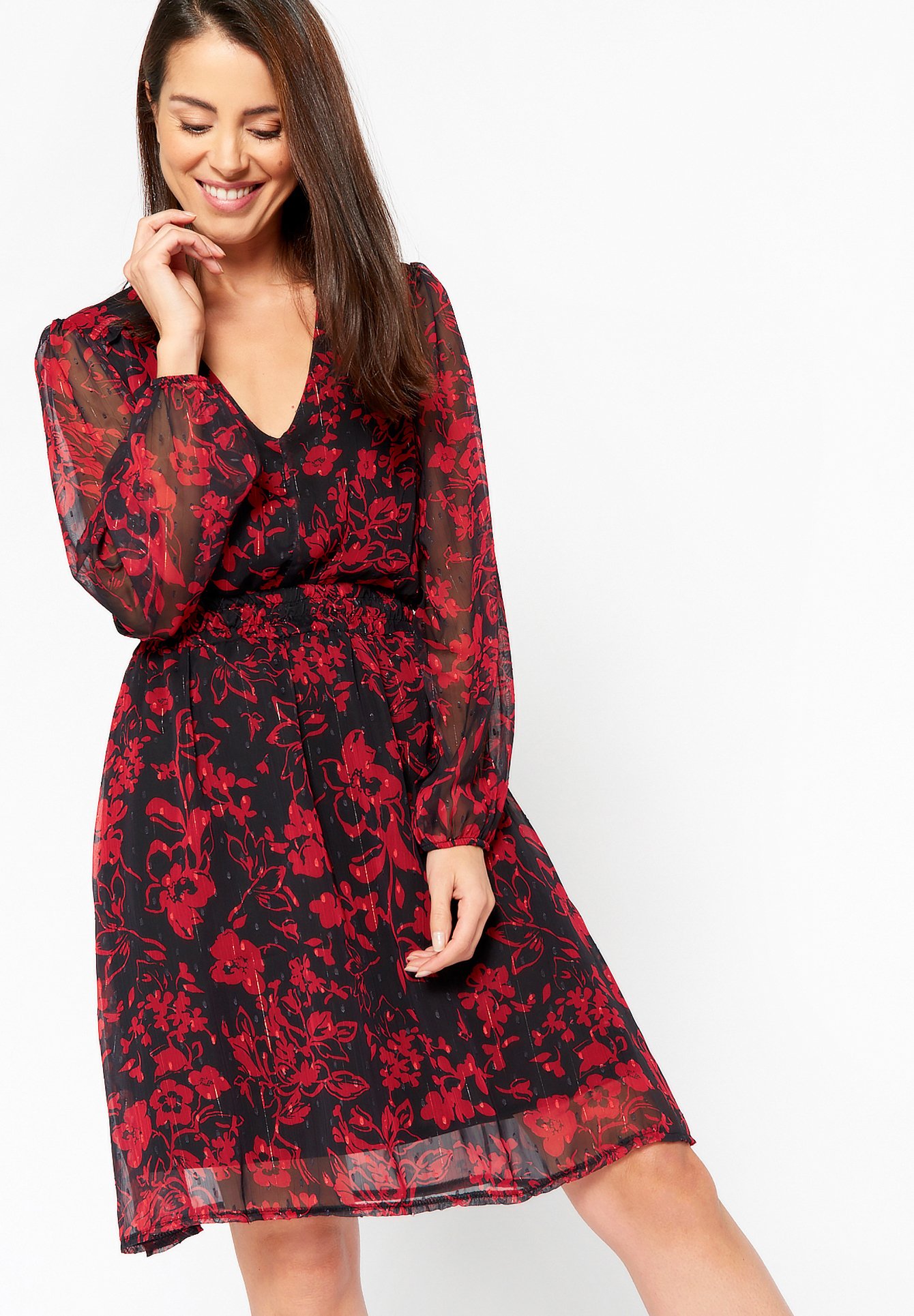 LolaLiza WITH FLOWER PRINT - Jurk - red/rood - Zalando.nl